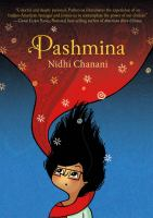Book cover for Pashmina showing a figure with a red scarf floating up.