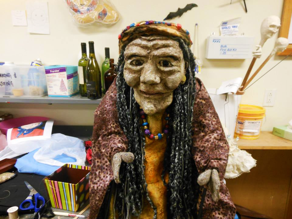 A puppet in progress.