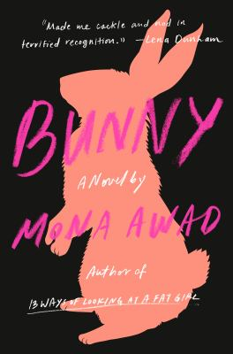 Book cover for Bunny showing a silhouette of a pink rabbit against a black background.