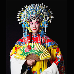 woman in colorful Asian costume