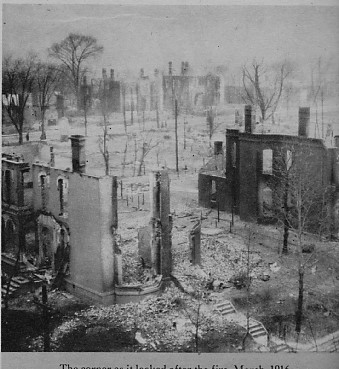 Archival photo of East Nashville after the fire.