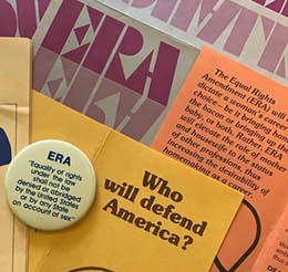 Pile of pamphlets about the Equal Rights Amendment.