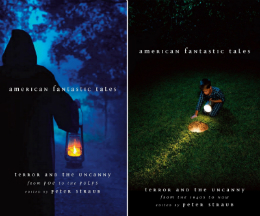 Two book covers for "American Paranormal" by Brian Clune. One shows a hooded figure with a lantern; the other, a flashlight beam in a dark field.