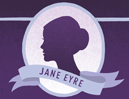 Jane Eyre silhouette drawing.