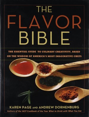 Book cover for the Flavor Bible showing spoons filled with spices.