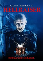 Book cover for Hellraiser showing a pale man with needles sticking out of his head.