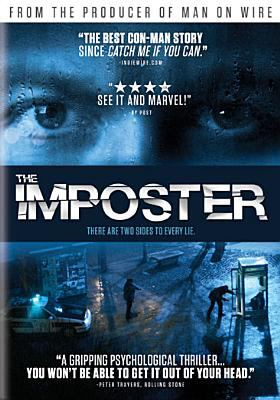 Movie poster for The Imposter showing a close up of someone's eyes tinted blue.