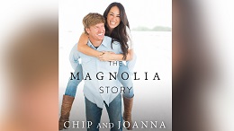 Woman is riding piggy-back on man. They are grinning for a book cover shoot for magnolia.
