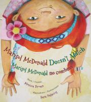 Book cover for doesn't match. girl with red hair and blue hairband is bending over backwards.