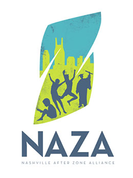 Nashville Afterzone Alliance, or NAZA, logo.