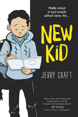 Book cover for the Newbery winning New Kid.