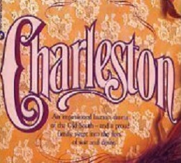 Charleson in pink classical styled-font.
