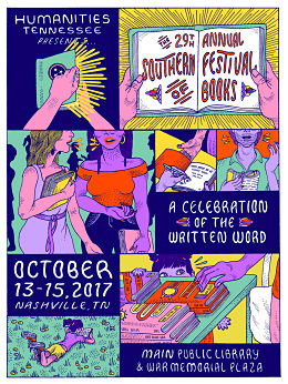 Poster for the Southern Festival of Books 2017.