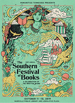 Poster for the Southern Festival of Books 2019.