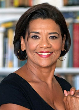 Headshot of a middle aged woman likely named Sonia Mazano.