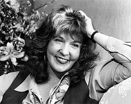 B&W older promo shot of author Sue Grafton.