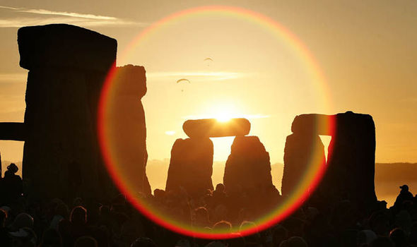 sunset at stonehenge