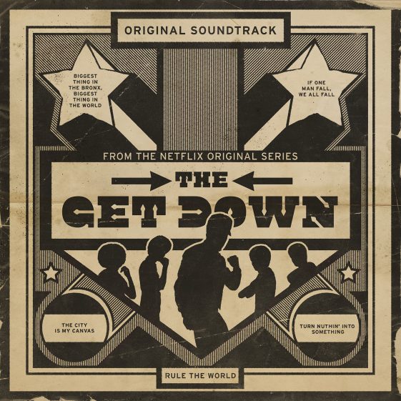 Original soundtrack album of The Get Down showing silhouettes of figures dancing.
