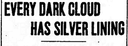 Headline from the Tennessan for Every Dark Cloud Has a Silver Lining.