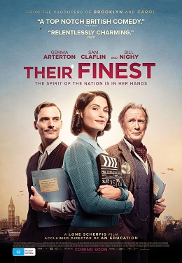 Movie poster for Their Finest showing three characters from the movie.