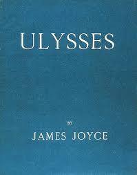 Ulysses book cover, title in white text on blue background.