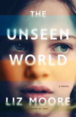 Unseen World book cover with young woman's face with pastel color bars overtop.