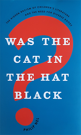 Book cover of Was the Cat in the Hat Black showing red question mark on blue background.