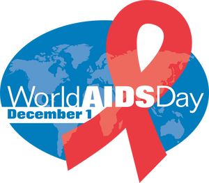 World AIDS Day logo.