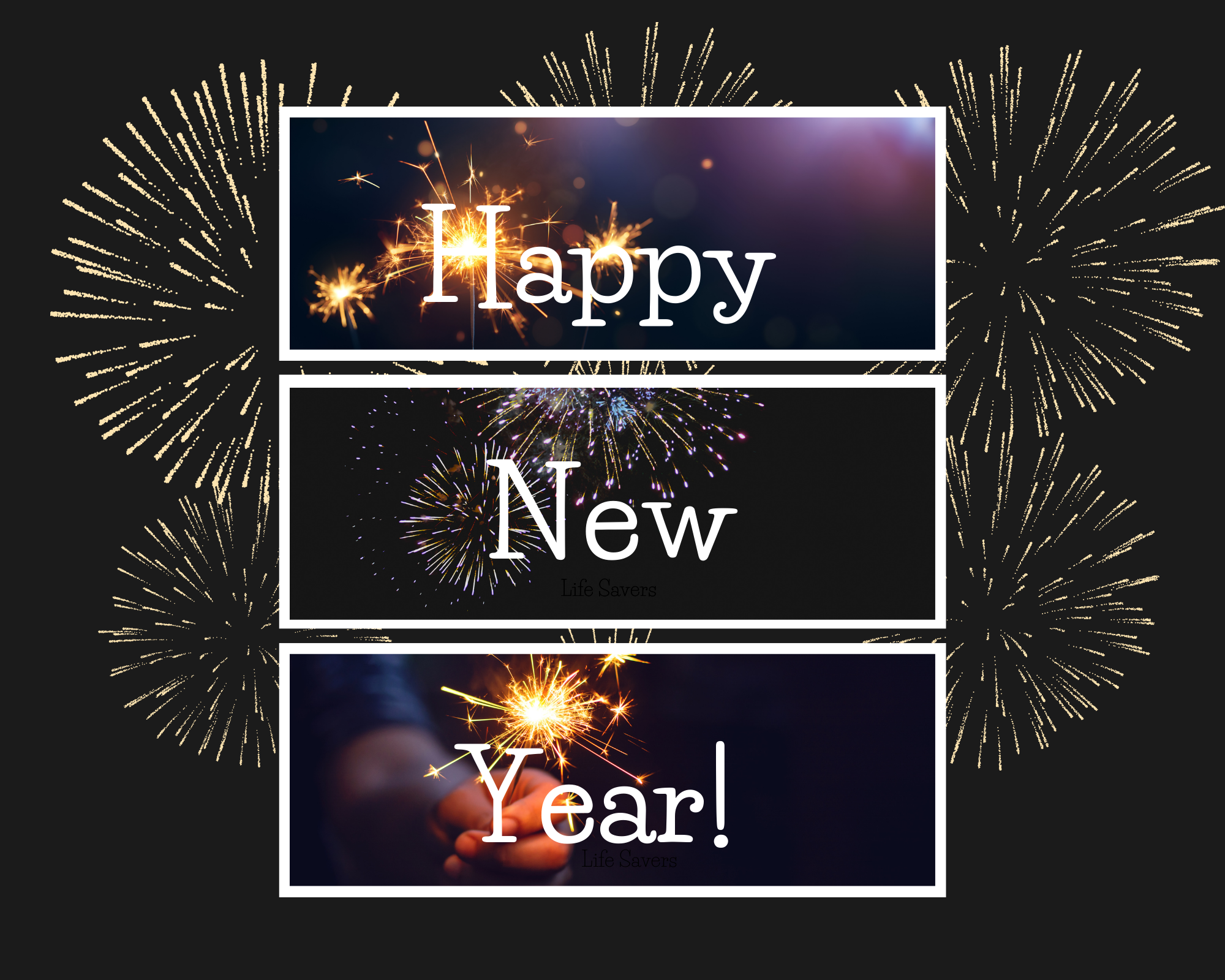 Illustration. Photo collage. "Happy New Year!"