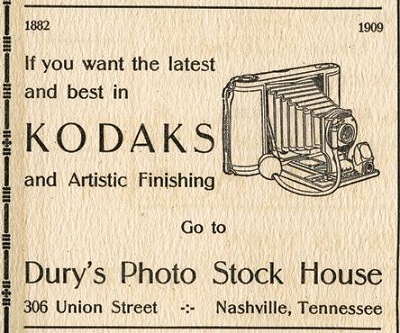 Ad for Dury's Photo Stock House
