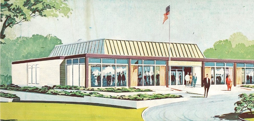 A rendering of the 1960s donelson branch library