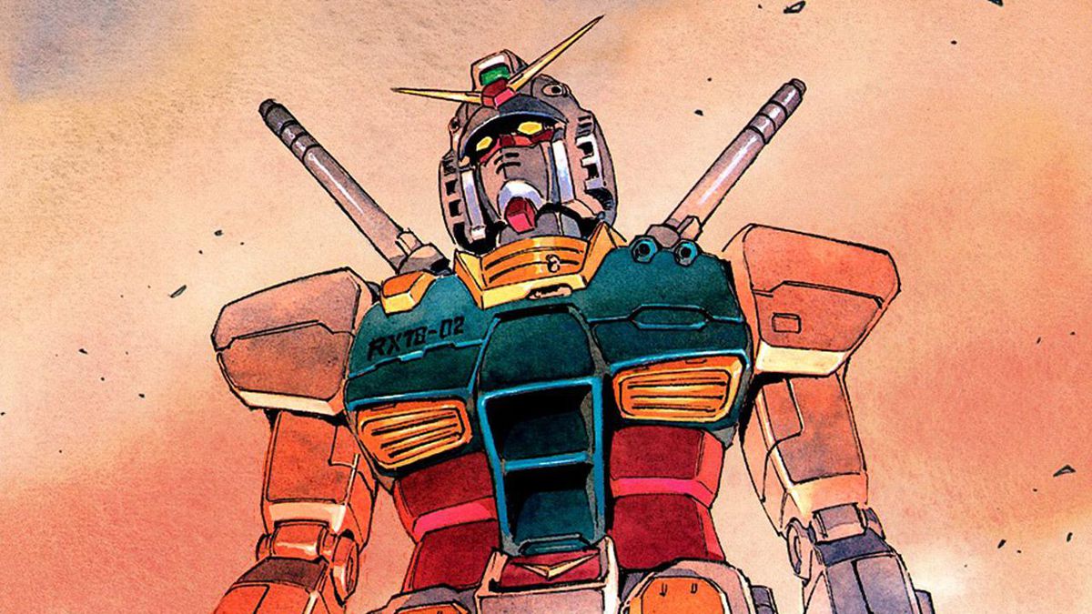 Gundam robot illustration.