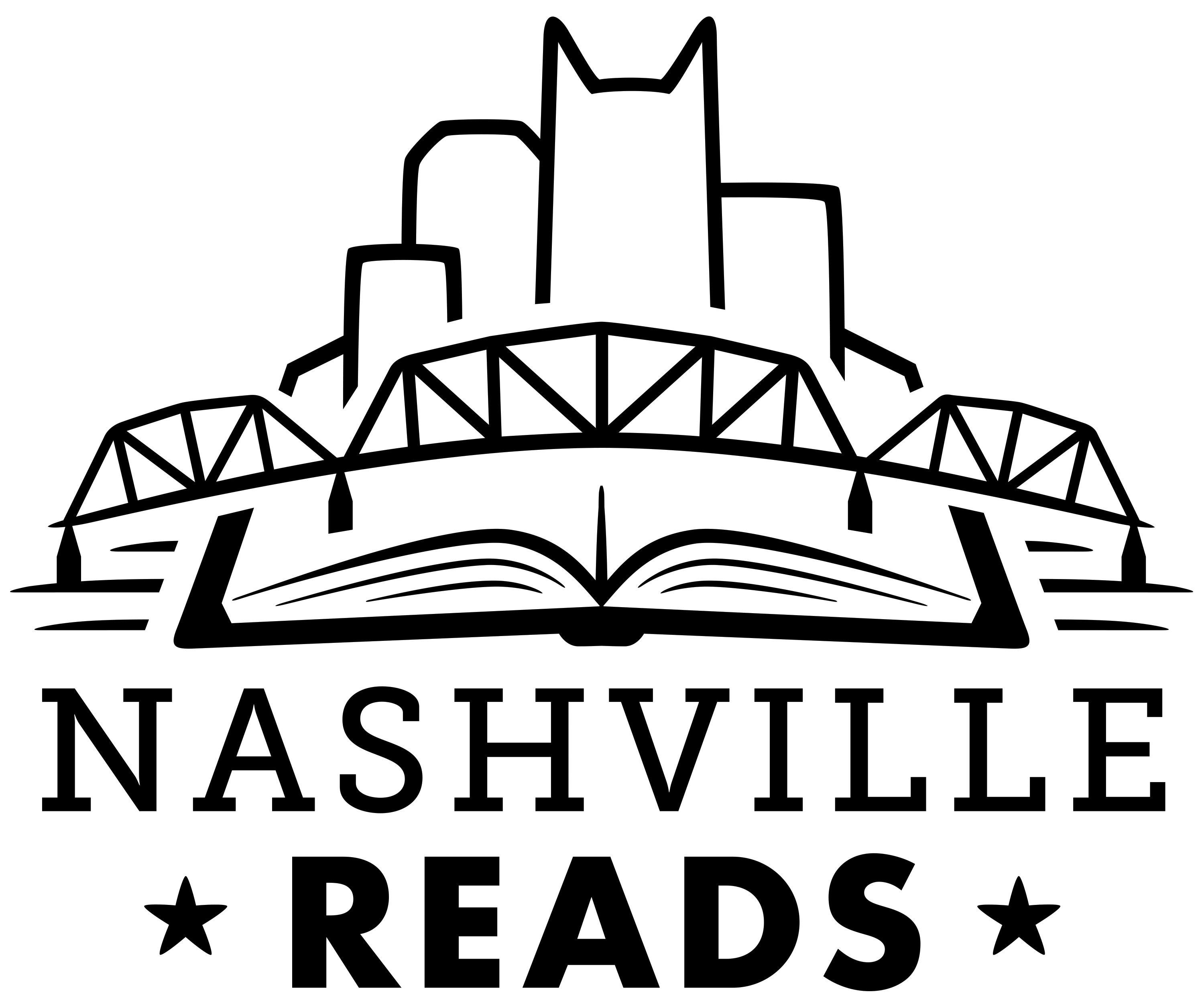 nashville reads logo showing the nashville skyline emerging from an open book