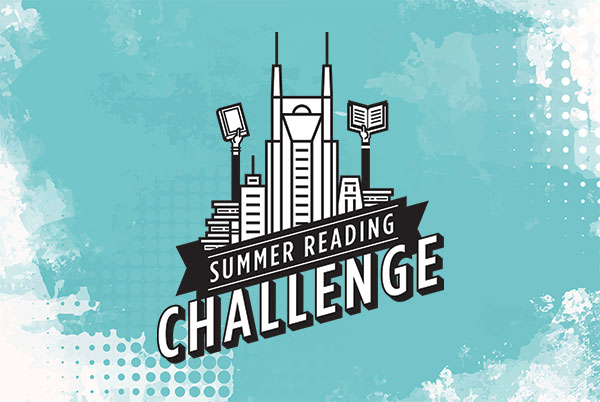 summer reading challenge logo on a light blue background