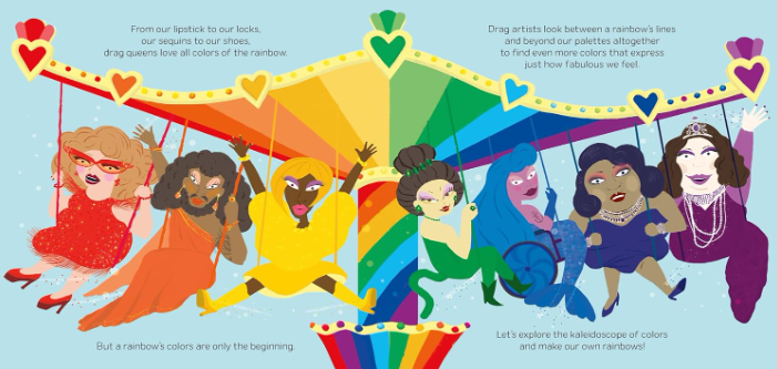Illustration from a picture book about drag queens.