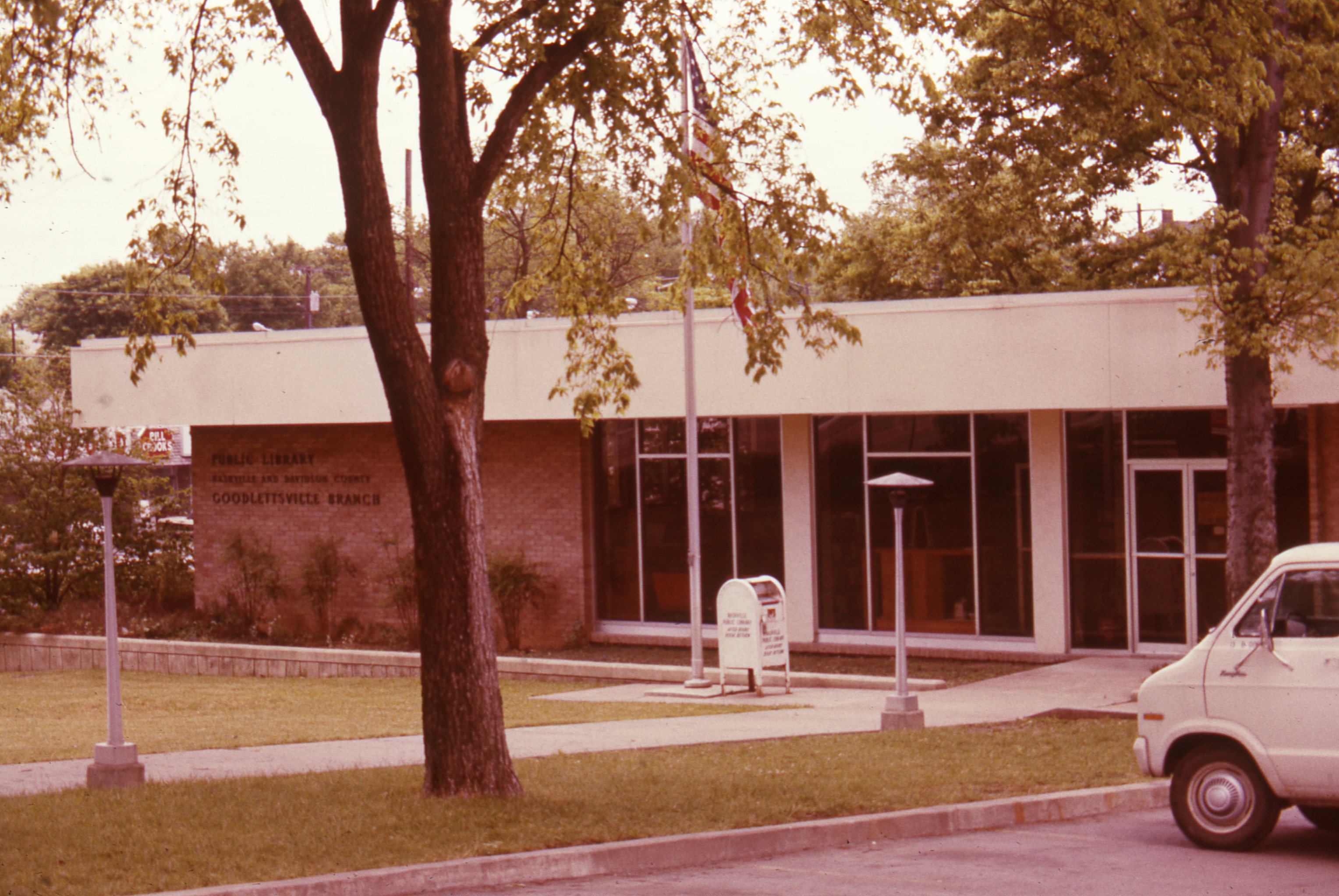 Old photo of the original Goodlettsville Branch Library. 