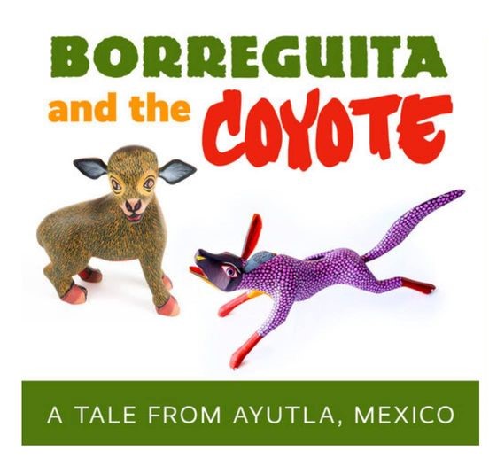 Book cover of Borreguita and the Coyote showing two unknown animals.