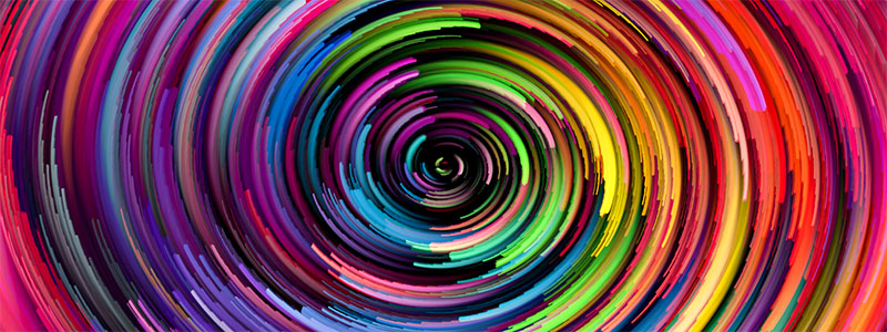 Rainbow color swirl