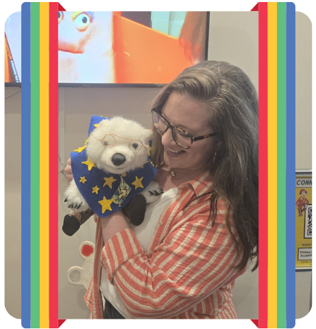 Evelyn holding Vanilla
