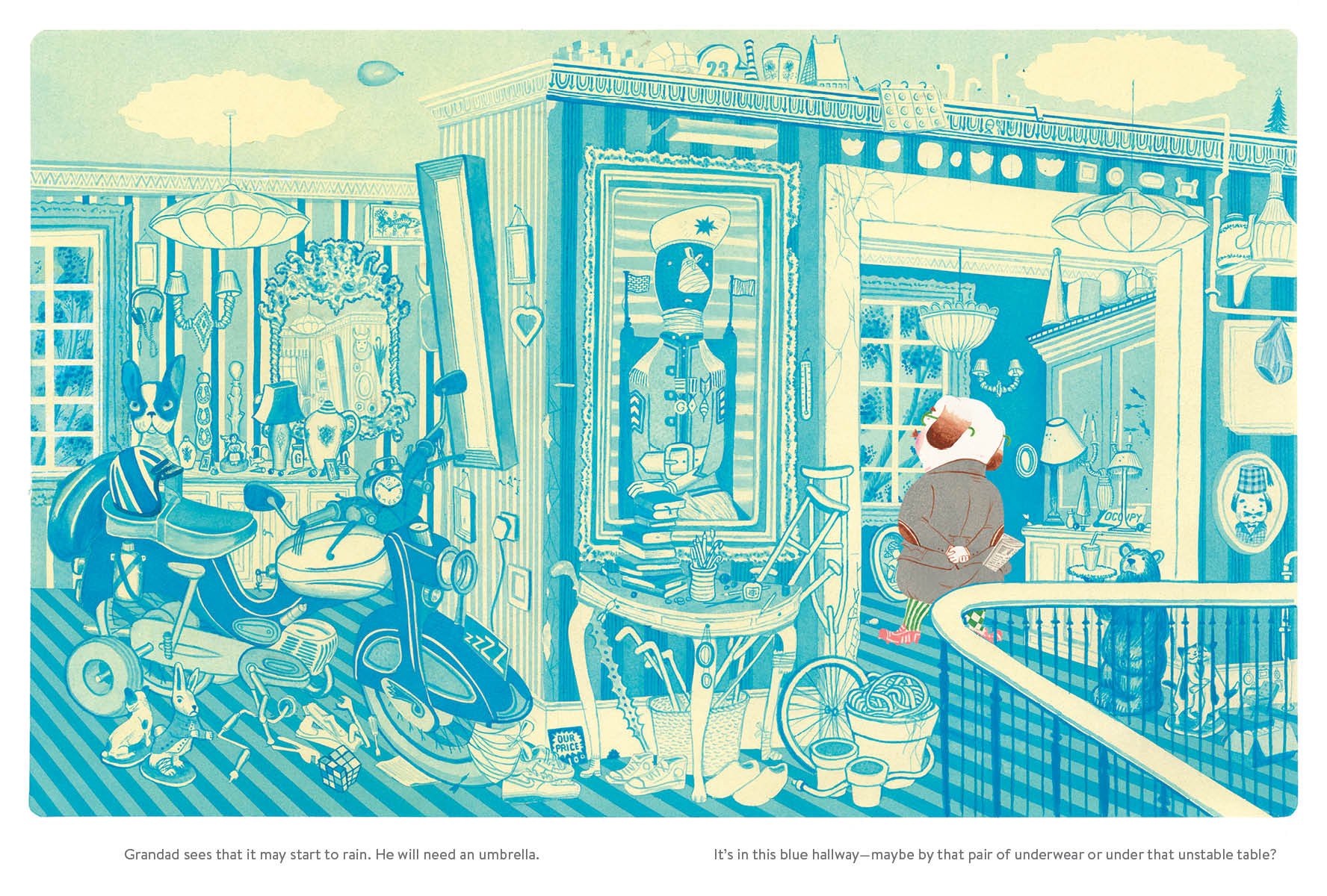 Illustration of store front.