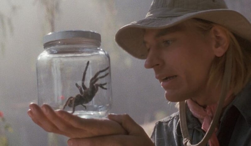 Julian Sands with spider