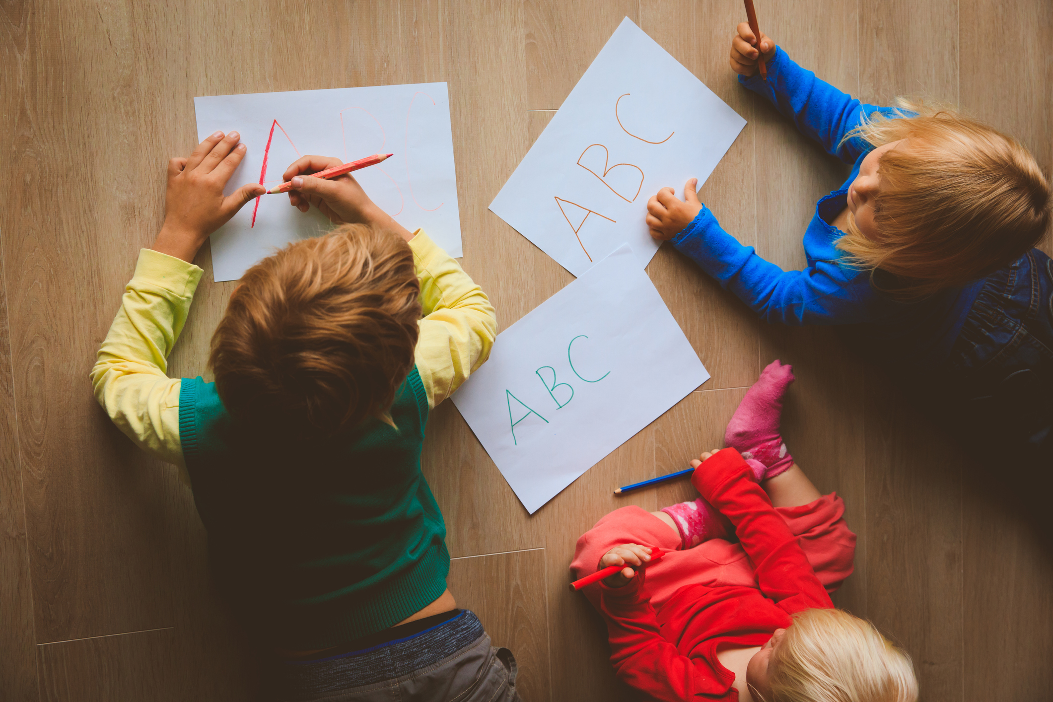 Toddlers writing.