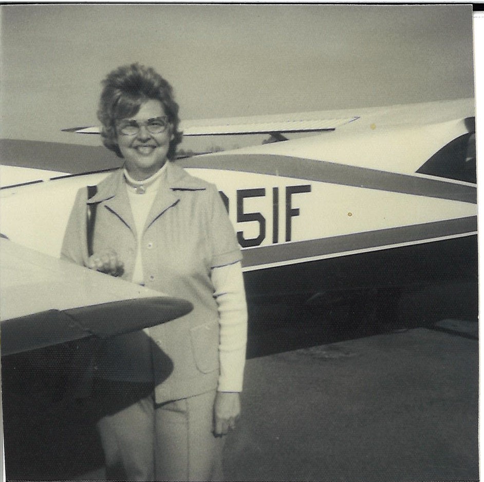 Georgianna with a plane