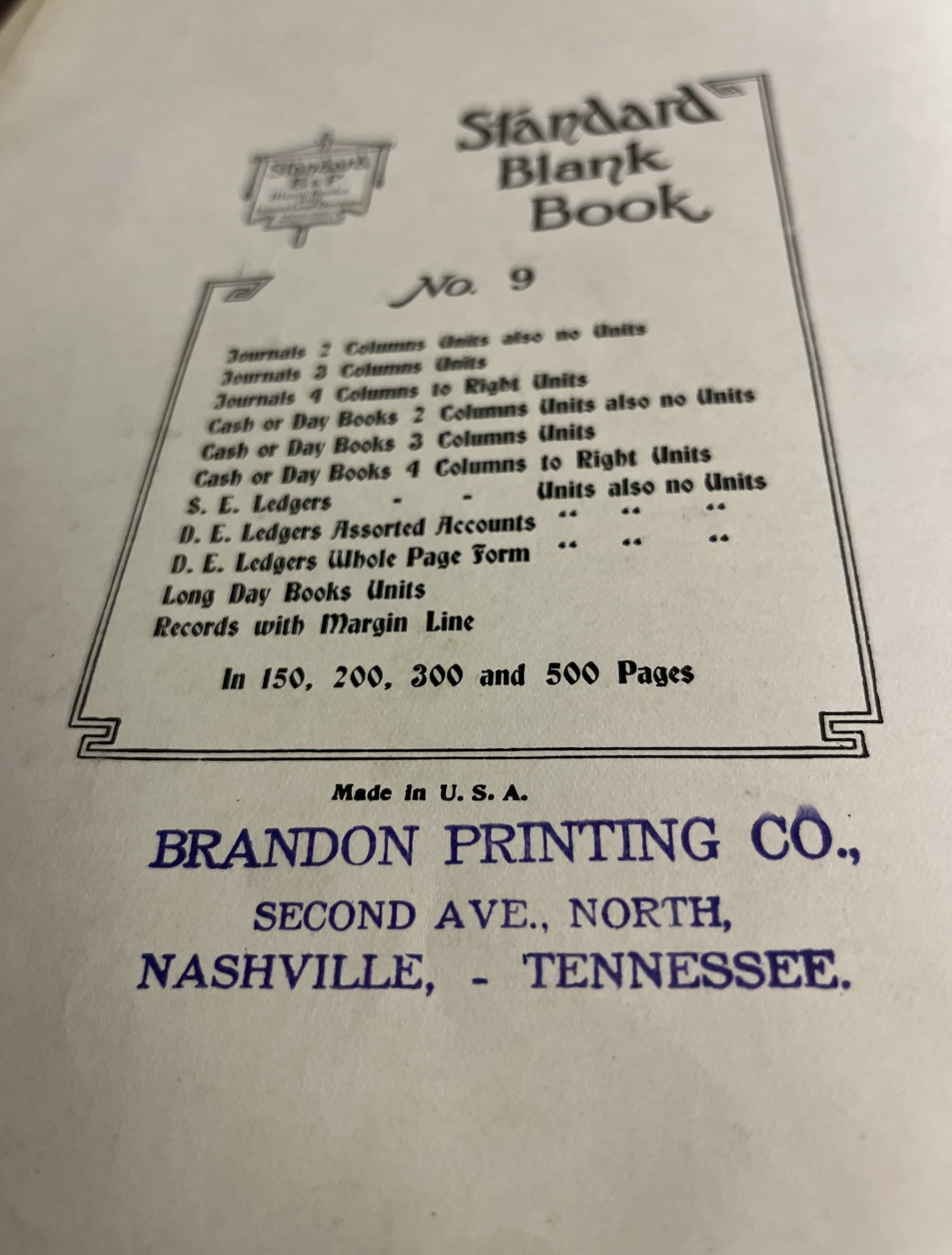 Ledger Book Cover