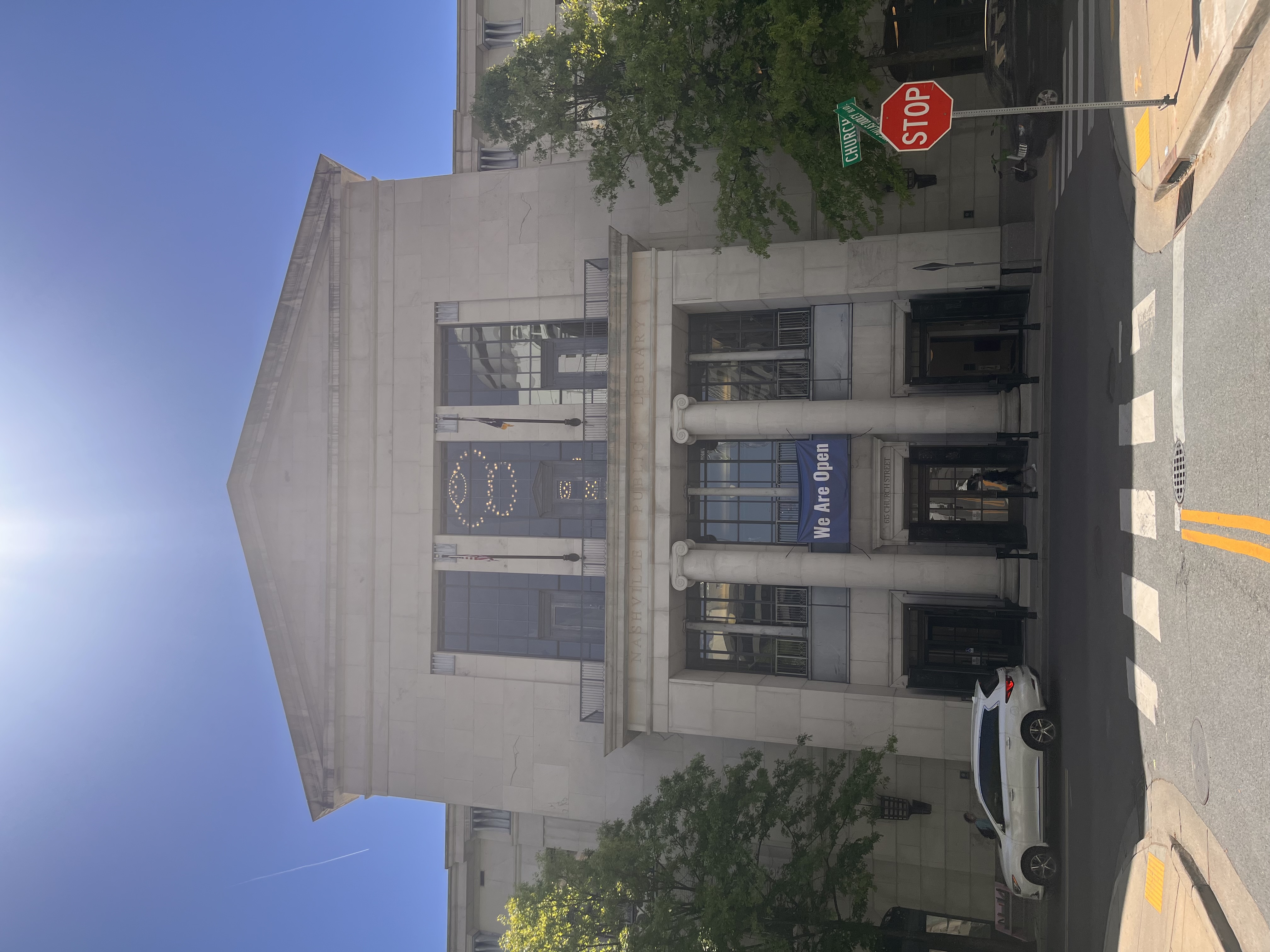 Daytime Photo of the front of the Main Library building on Church Street