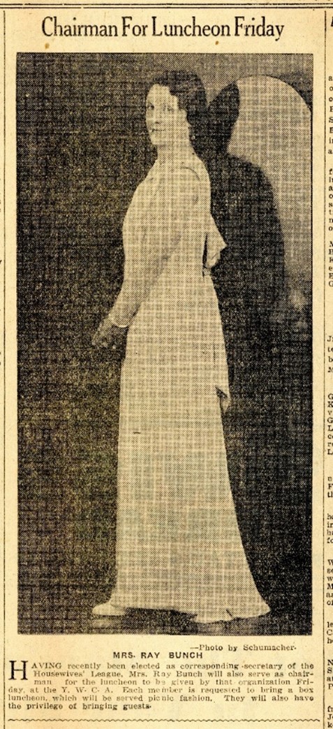 News clipping about Eliza Russell Bunch