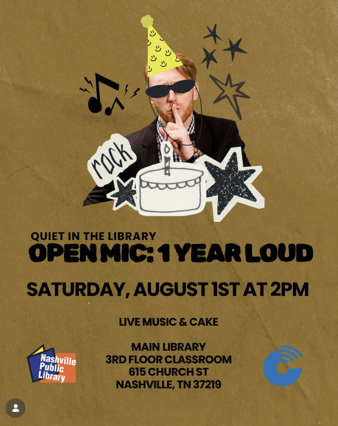 Open Mic Anniversary Poster