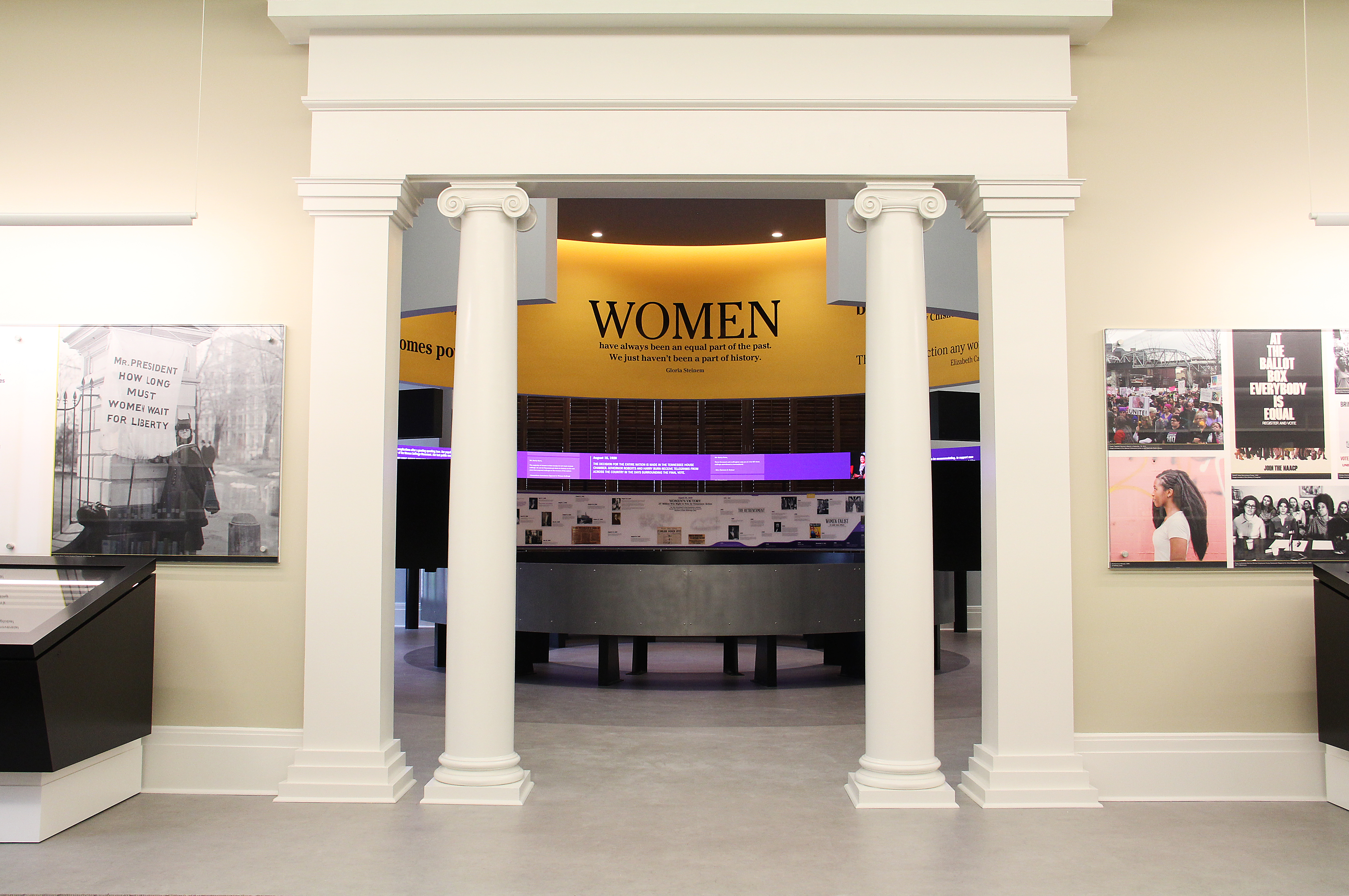 The entrance to the votes for women room in the Special Collections division of the nashville public library