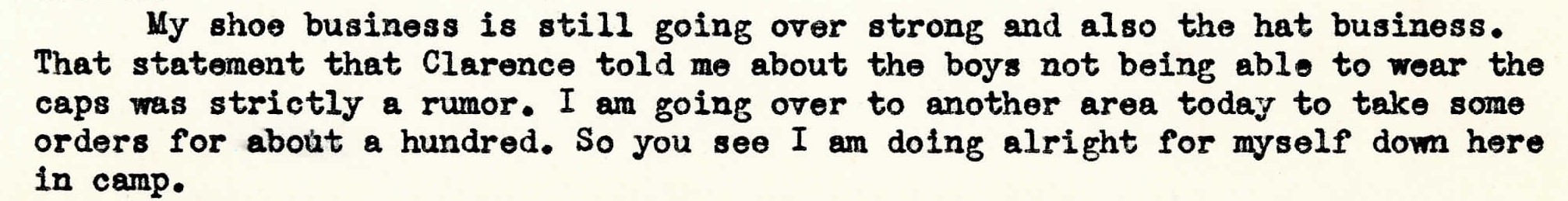 Part of a handwritten letter