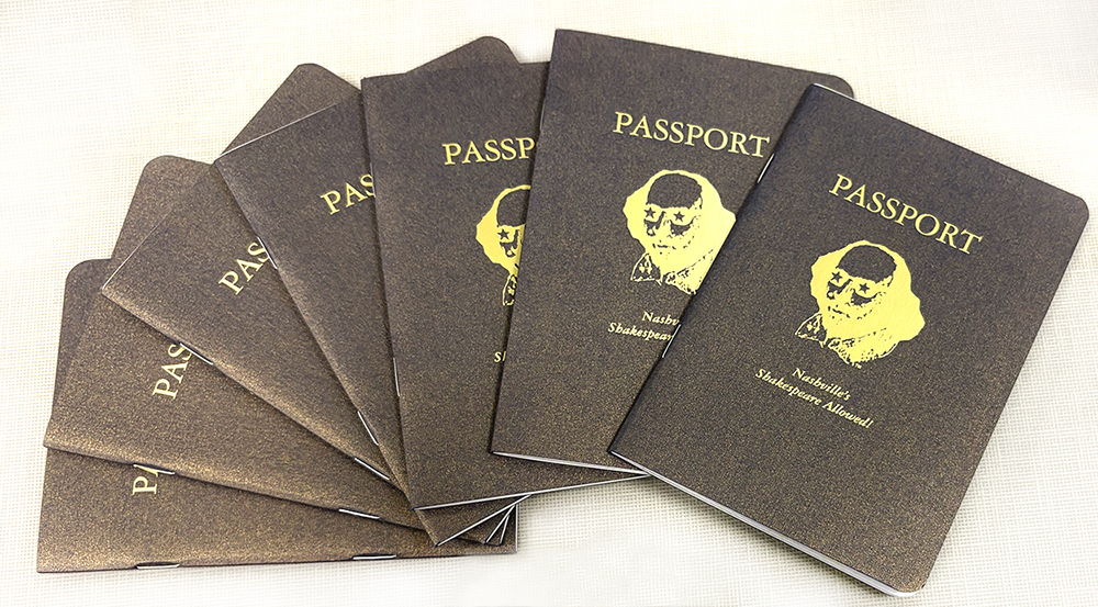 A stack of Shakespeare Allowed passports